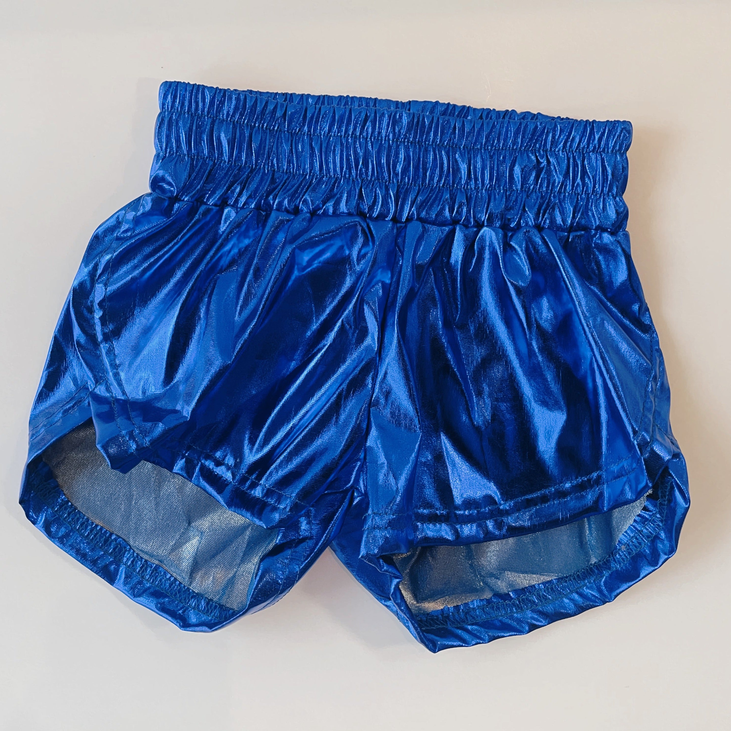 Royal Blue Metallic Shorts