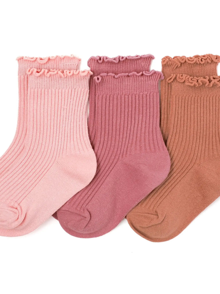 Elegant Baby Pink Mary Jane Non Slip Socks - 6pk